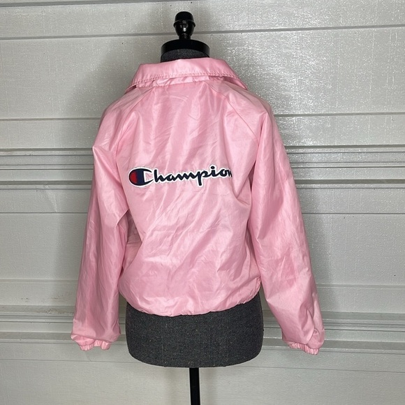 Champion pink crop coaches jacket Size Large - Picture 8 of 8
